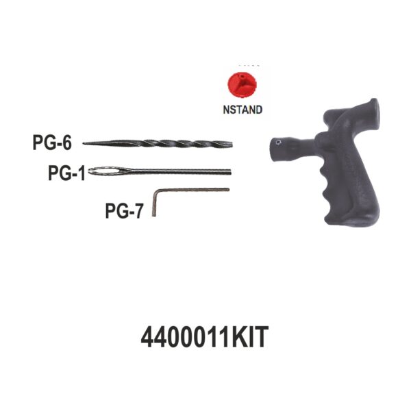 Pistol Grip Tyre Repair Kit with needle stand