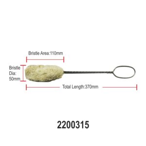 Tire Lube Swab 370mm (50mm Dia) for Wide-Bead Tires | Long Cotton Swab for Tire Changers