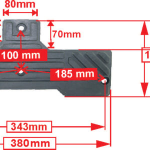 Tyre Bead Breaking/ Tyre Bead Loosener Rubber Pad   380mm x 185 mm x 22 mm